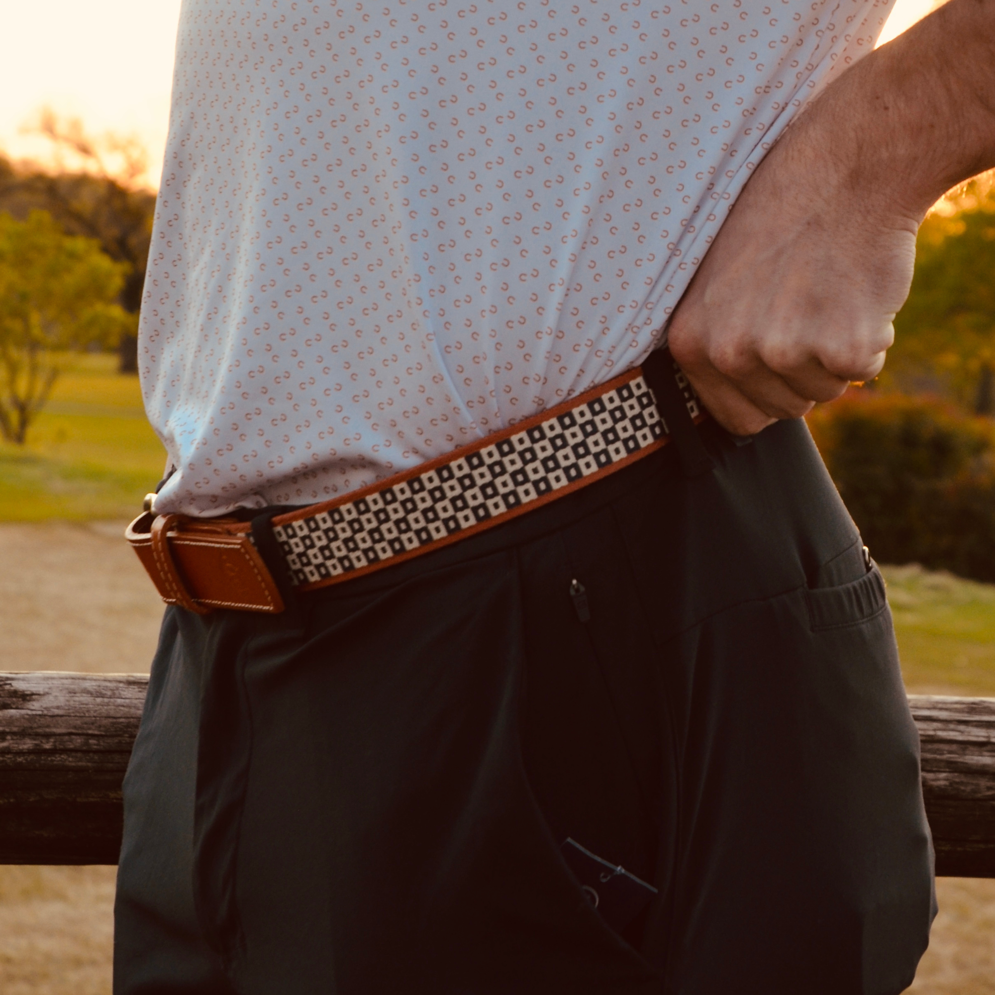 Aztec Checker Belt