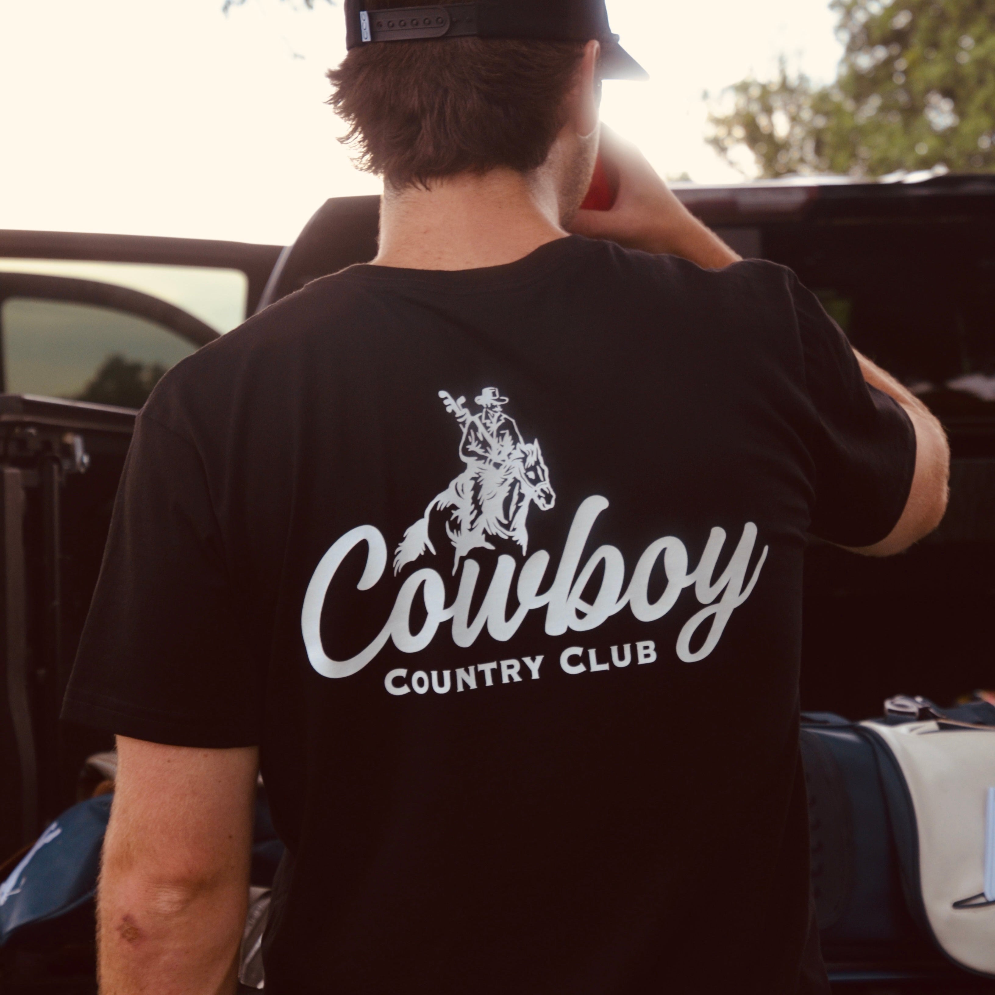 Cursive Club Graphic T-Shirt Black