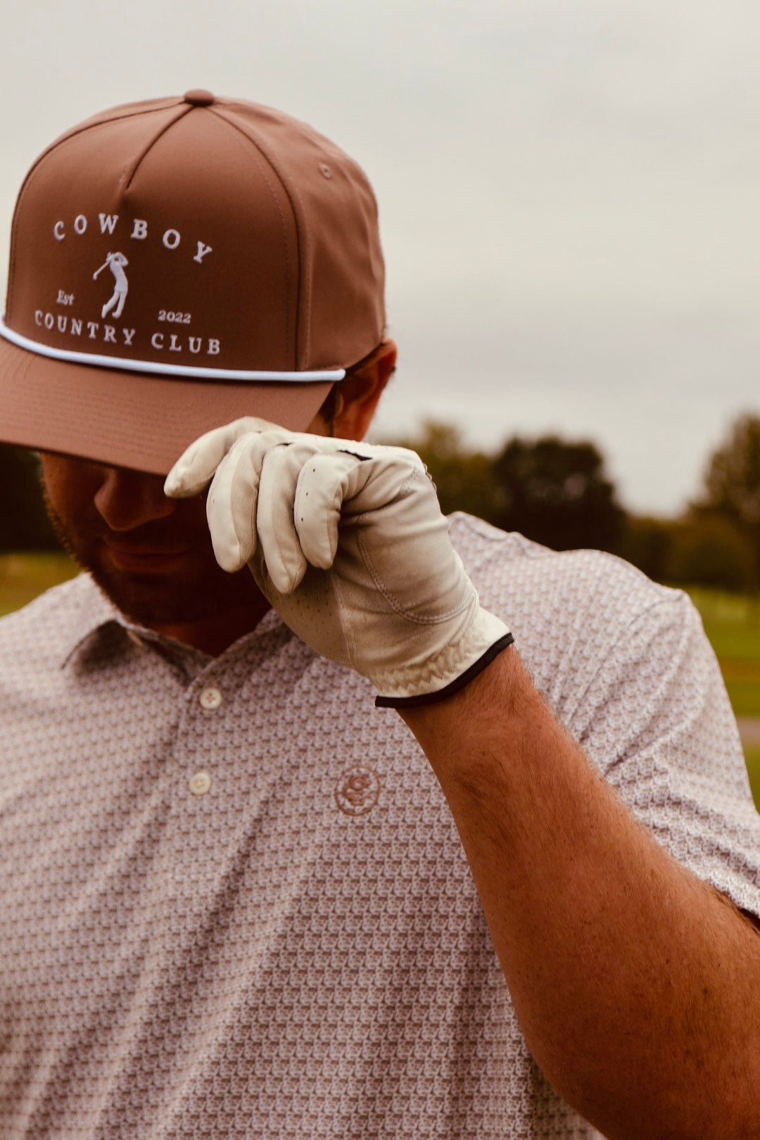 Golfer Roped Hat Brown