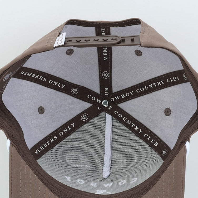 Golfer Roped Hat Brown