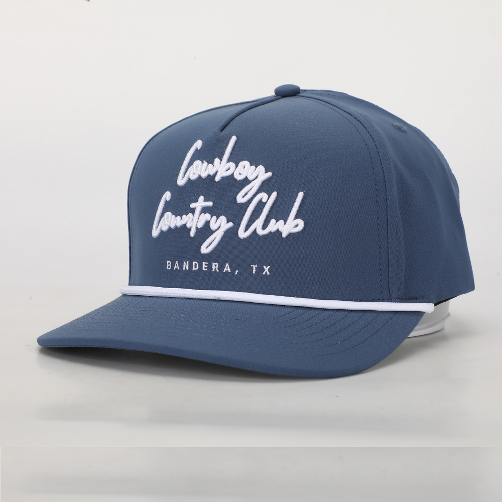 Adjustable Cursive Roped Navy Hat | Golf