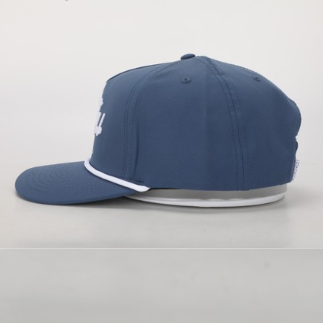 Cursive Roped Hat Navy