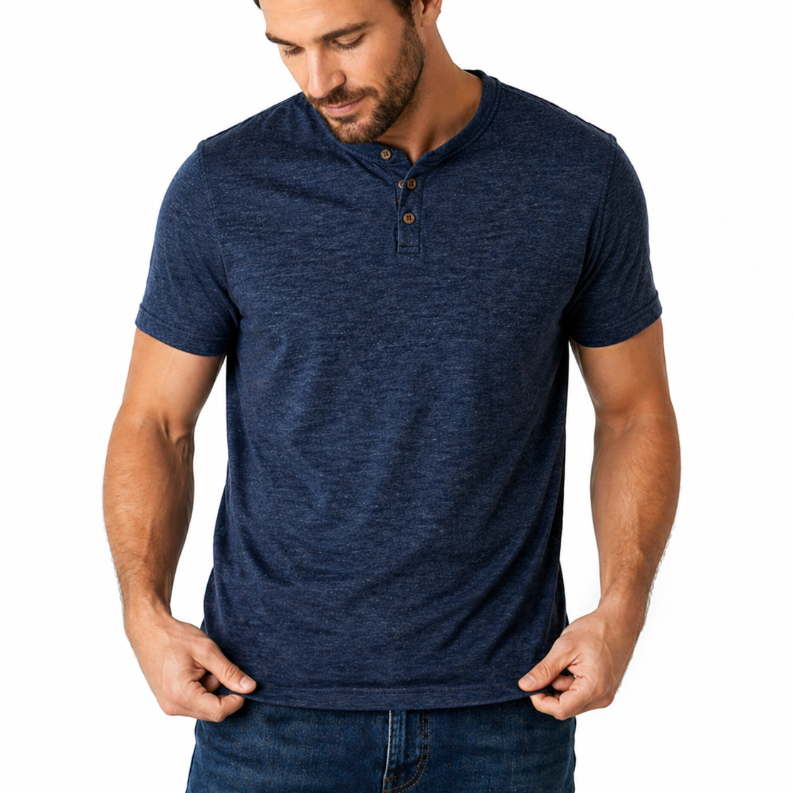Short Sleeve Henley