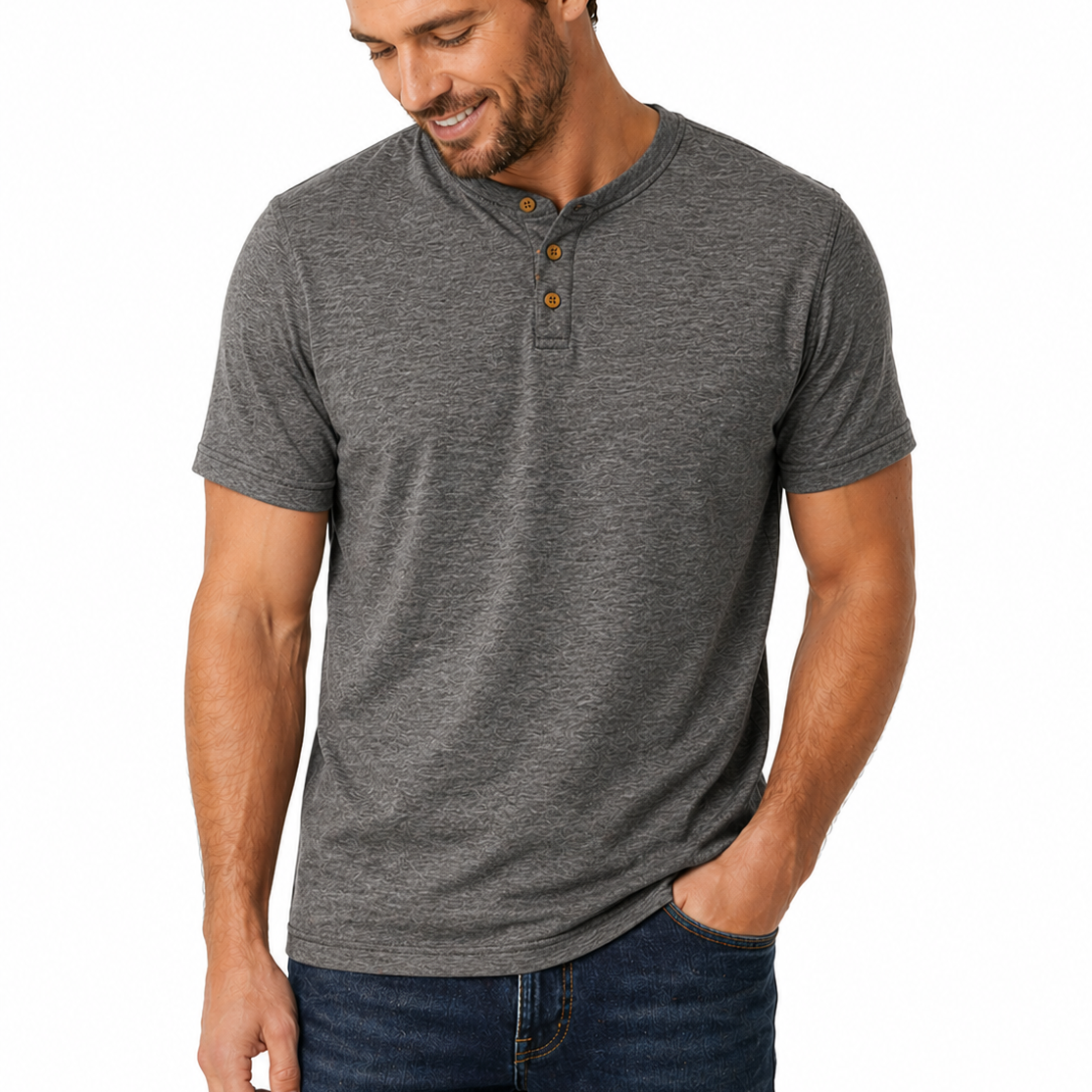 Short Sleeve Henley