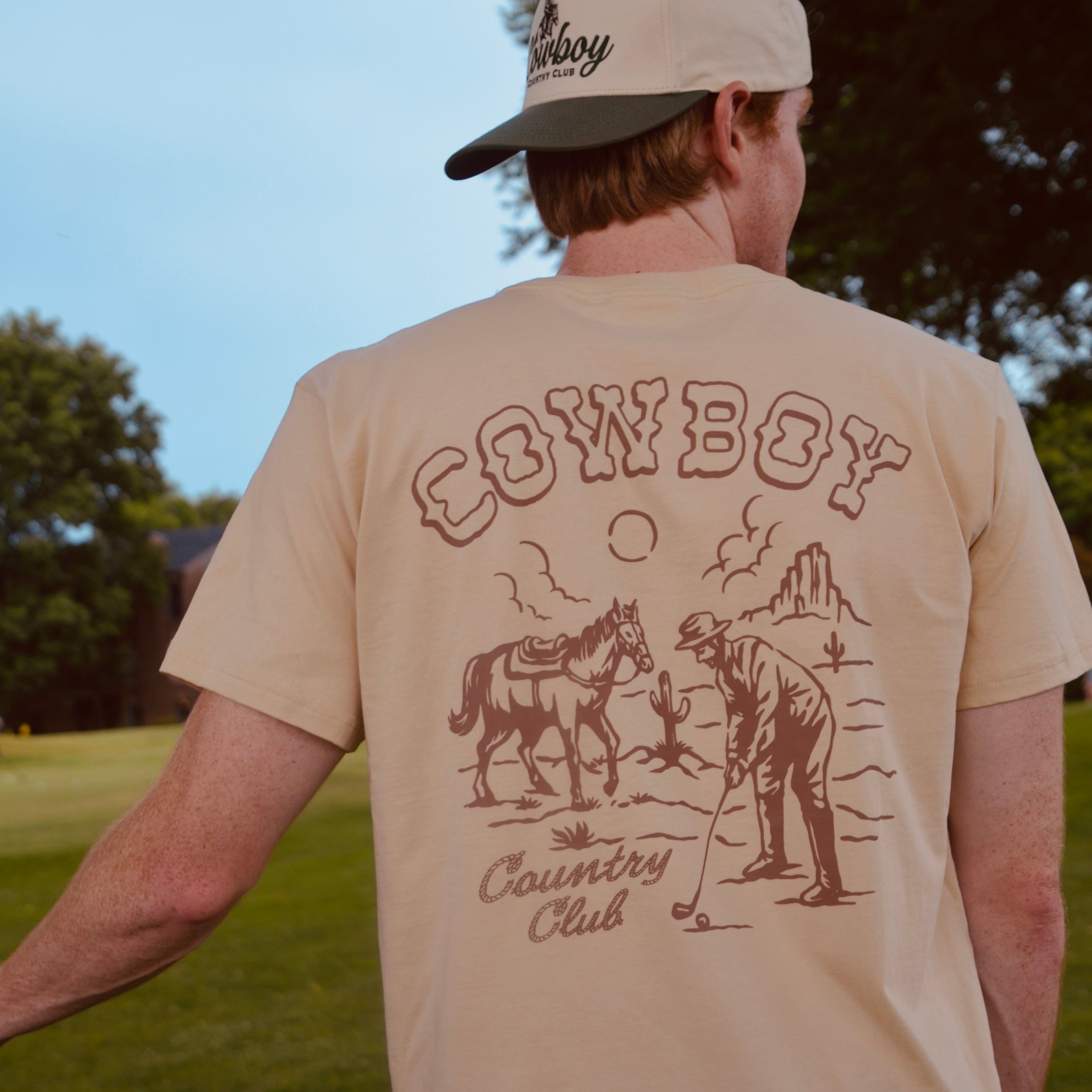 Horse & Sun Graphic T-Shirt Brown