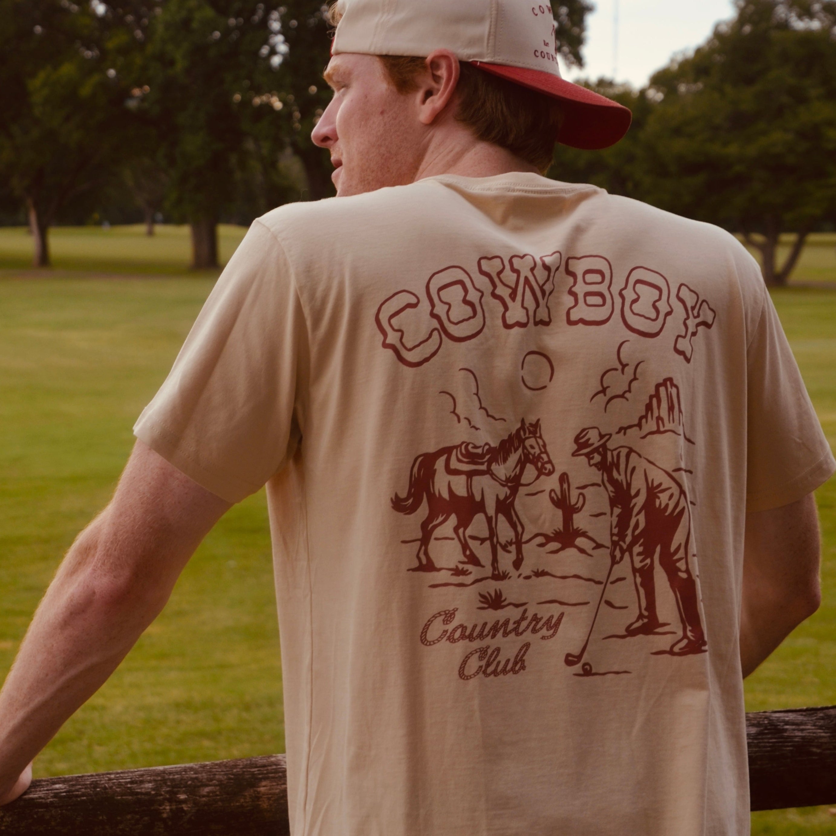 Horse & Sun Graphic T-Shirt Red