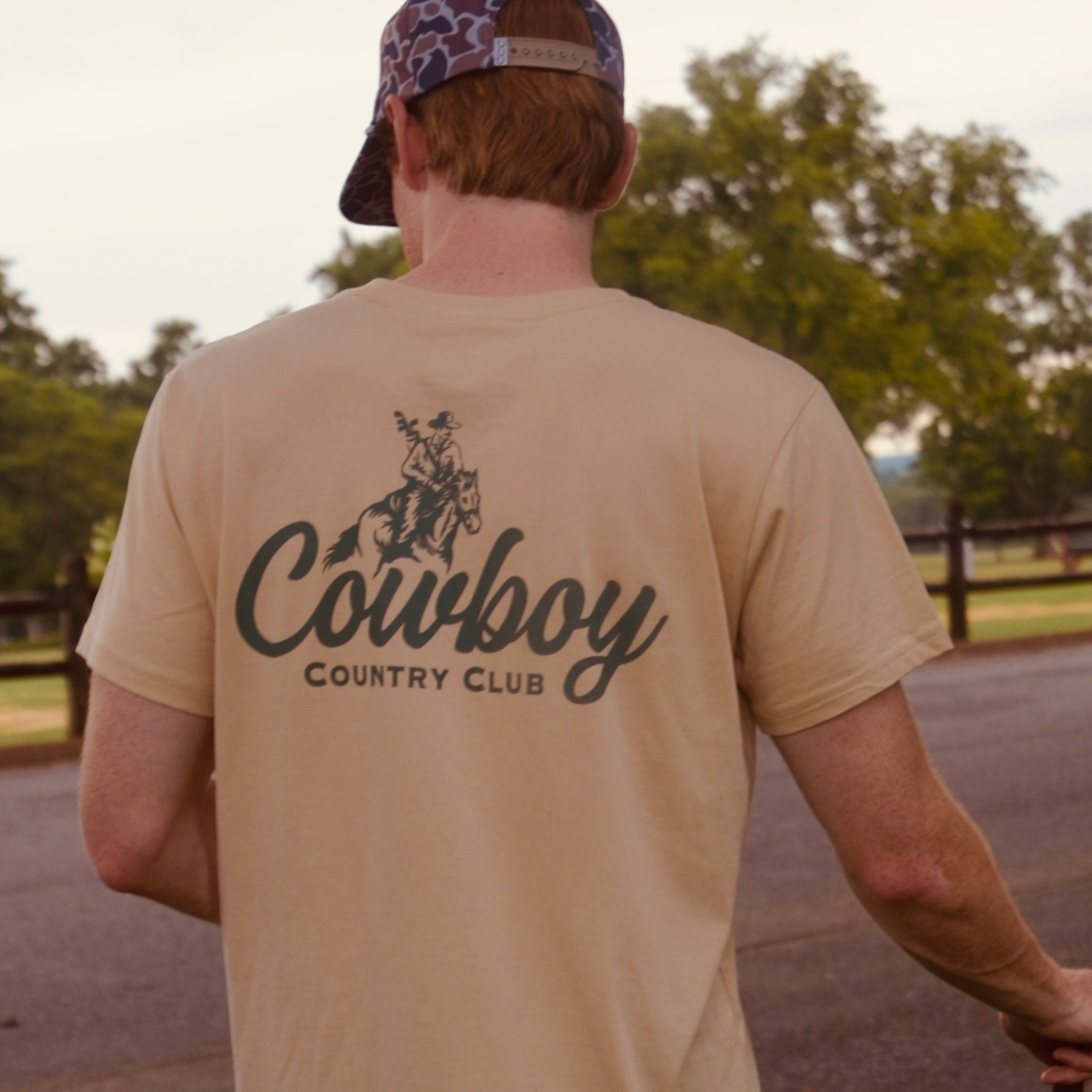 Cursive Club Graphic T-Shirt Cream