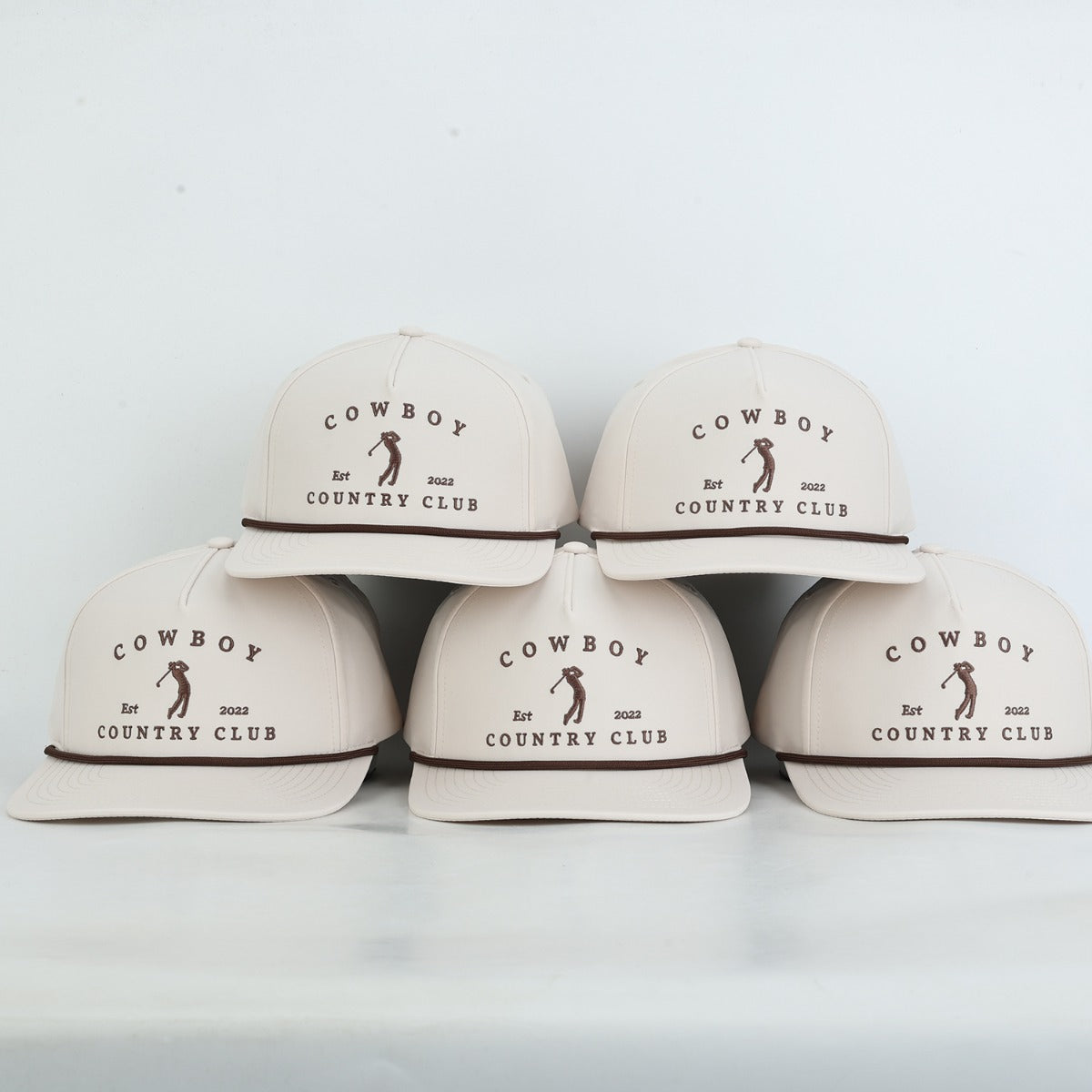 Golfer Roped Hat Cream