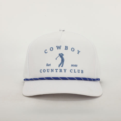 Adjustable Logo Roped White Hat 