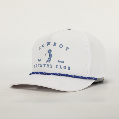 Adjustable Logo Roped White Hat Side