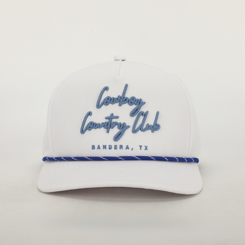 Adjustable Cursive Roped White Hat – Cowboy Country Club