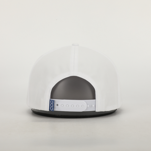 Cursive Roped Golf Hat White, Back