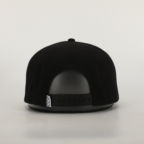 Cursive Roped Hat Black