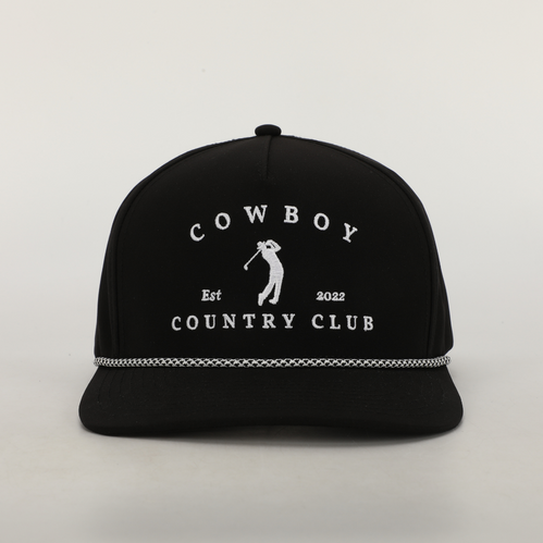 Logo Golfer Roped Hat Black