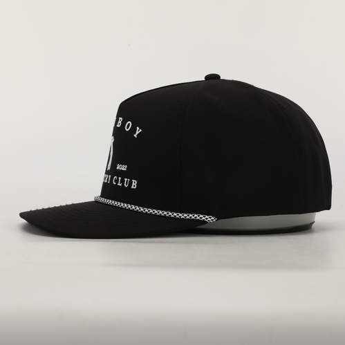 Logo Golfer Roped Hat Black Side